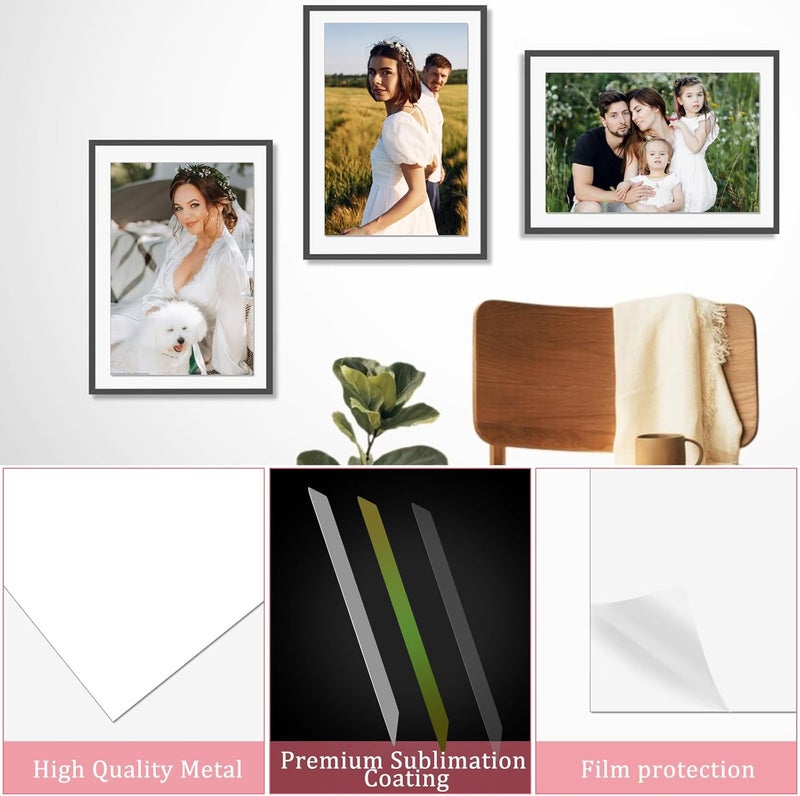 ToBeAce 10 Pcs Sublimation Metal Photo Blanks 10x12 Inch Metal Sublimation Sign Blanks 0.45mm Thick Aluminum Sublimation Blanks for DIY Photo Sign Wall Poster Frame,Crafts,Gift,Home Decor - Image 5